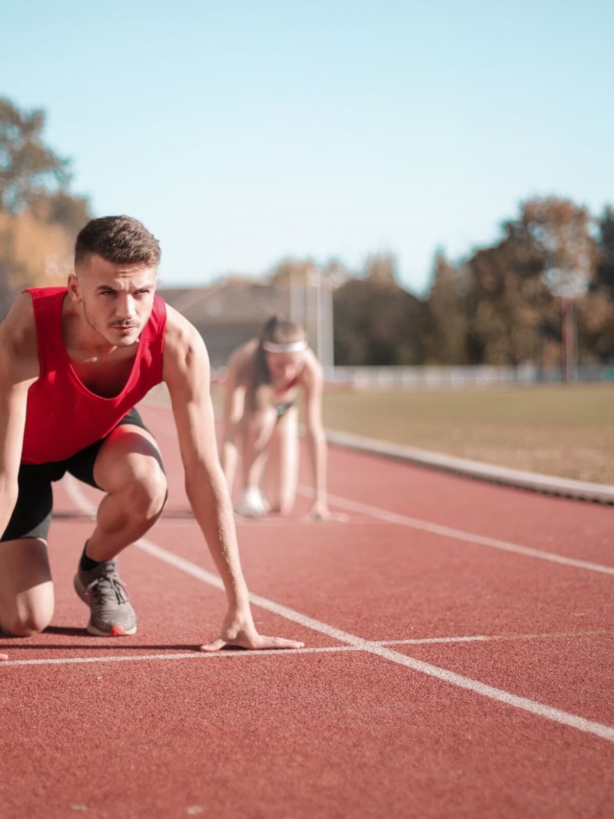 Athlete wearing blank athletic shorts